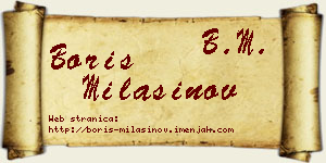 Boris Milašinov vizit kartica